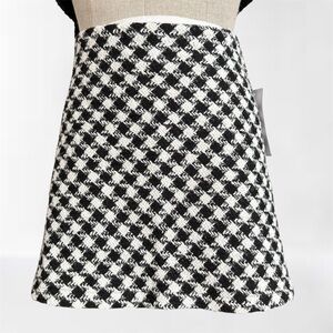 Goodnight Macaroon Black & White Tweed Mini Skirt | Size M | NWT